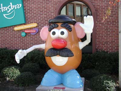Mr. Potato Head Statue in front of Hasbro HQ in Rhode Island